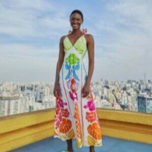 NWT Farm Rio Tropical Graphic Maxi Dress Size XS